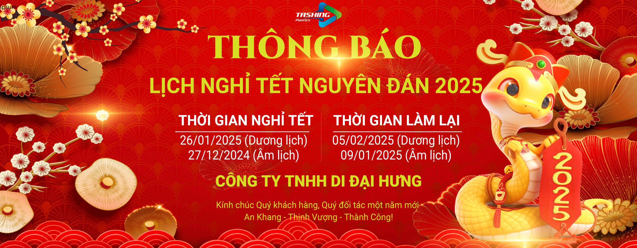 Thông báo nghỉ tết