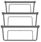 Plastic storage boxes