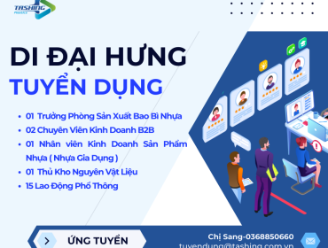 Tuyển dụng tháng 8 công ty TNHH Di Đại Hưng