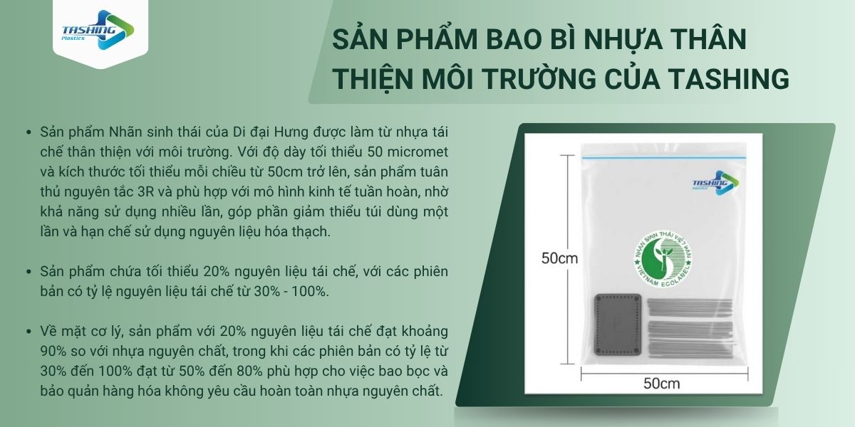 Sản phẩm Di Đại Hưng đáp ứng tiêu chí Nhãn Sinh Thái Việt Nam 2025