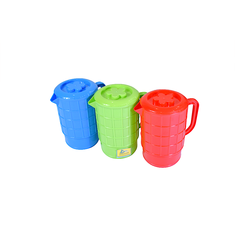 Plastic water pitcher with lid